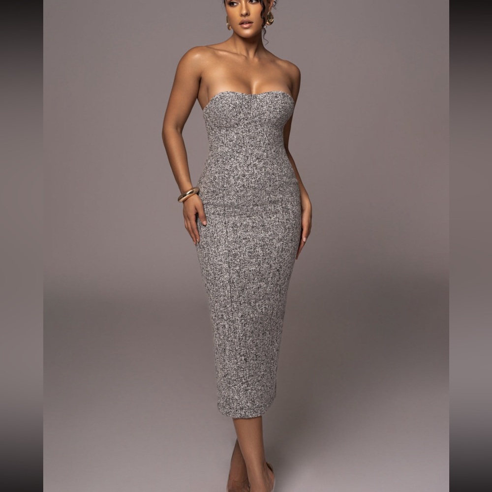 ISO Jluxlabel Tweed Midi Dress